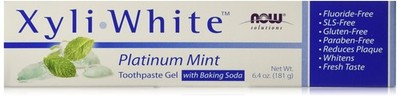 Now Foods Xyliwhite, Baking Soda Toothpaste, Platinum Mint, 6.4-Ounces Pack ...