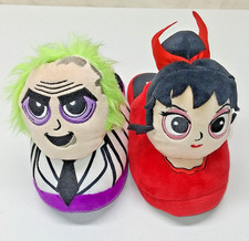 Ground Up Beetlejuice Slippers Womens Size 5-6 Lydia Deetz Mismatched Plush