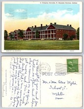 1946 Fort Benjamin Harrison Indiana Barracks Curteich Postcard