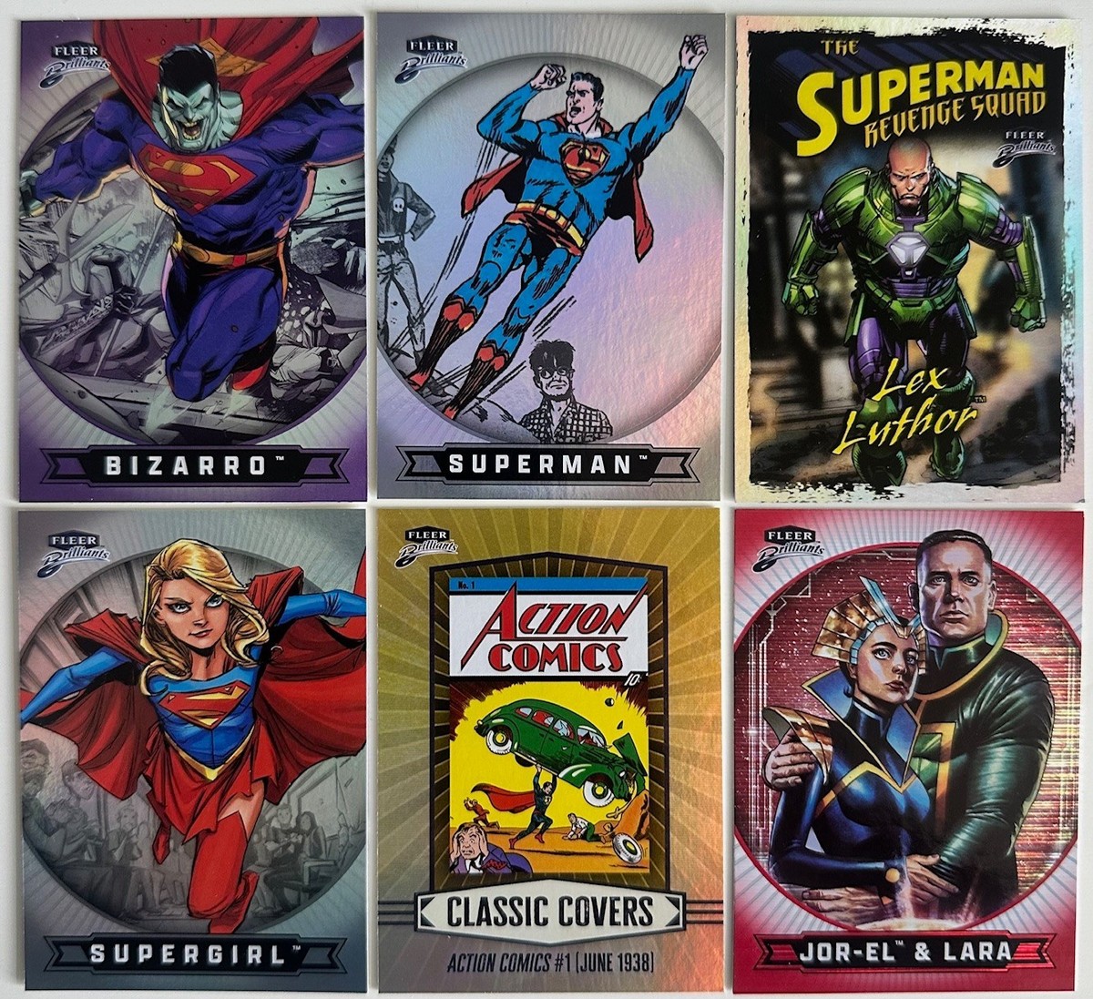 2025 UD Fleer Brilliants Superman DC - Base, Parallel & Insert