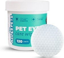 Dog Eye Wipes   120 Pcs Soft Eye Wipes for Dogs and Cats   Natural Extracts Eye