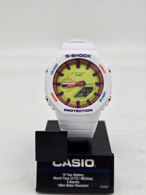 ''Casio Oak'' style Custom Octagon Watch - Electric Lemonade