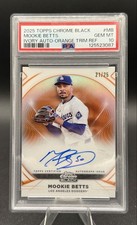 2025 Topps Chrome Black - Ivory Autographs Mookie Betts #MB Orange Trim...
