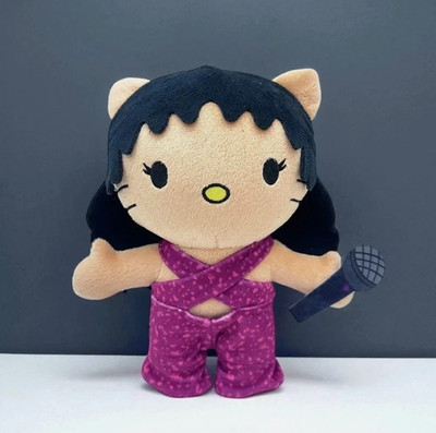 9'' Selena Gomez Hello Kitty Plush Toy, Cute Stuffed Doll, Collectible Gift