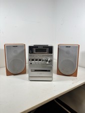 Sony Micro Hifi Component System CMT-NE3 Silver Working Speakers