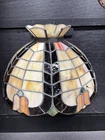 A Beautiful Vintage Tiffany Style Slag/Stained Glass Hanging Lamp Shade Damaged