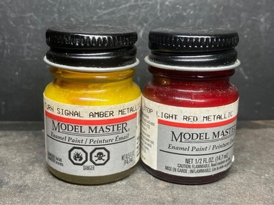 Model Master Turn Signal Amber & Stoplight Red Metallic 2724 Enamel Paint .5 oz