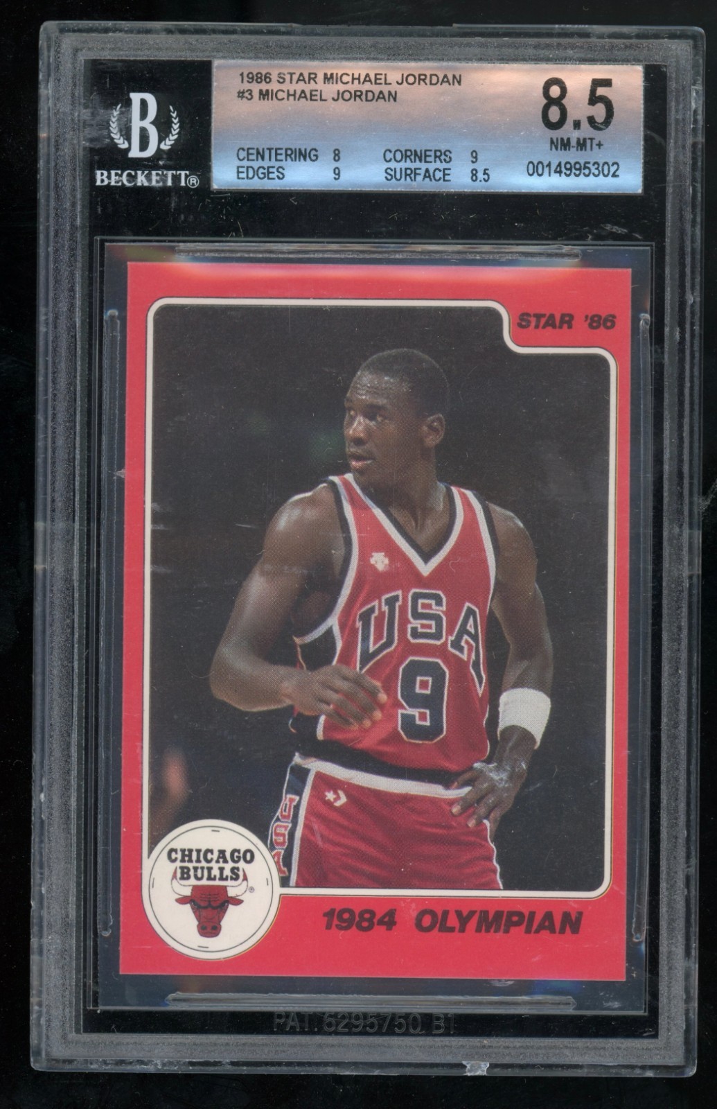 1986 Star Michael Jordan #3 1984 Olympian BGS 8.5 NM-MT+