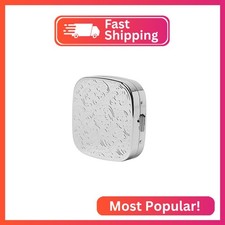 Simple Metal Portable Mini Medicine Box Storage Case 3 compartments Silver