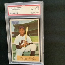 1954 Bowman #84 Larry Doby Psa 8 Centered Cleveland Indian HOF’er