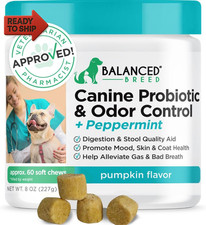 Dog Probiotics Digestive Health Enzymes Made in USA Vet-Pharmacist Approved For