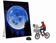 NECA E.T. The Extra-Terrestrial 40th Anniversary Elliott With Bicycle Figure set