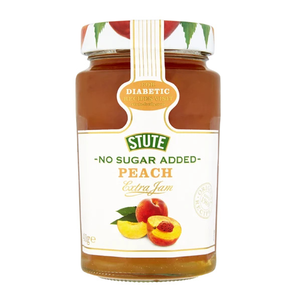 Stute Peach Jam 430g UK Traditional Fruit Preserve Spread