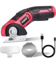 4V Cordless Electric Scissors for Fabric,Cardboard,Leather & Carpet Cutter Tool