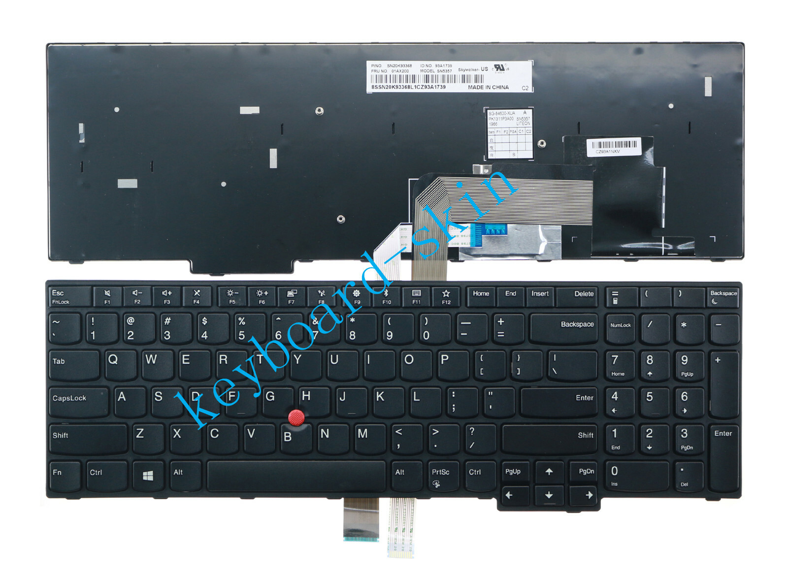 New For Lenovo IBM ThinkPad E570 E570c E575 series laptop US Black Keyboard