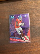 2023 Bowman University Chrome - #128 Michael Trigg (RC) ole miss purple /399