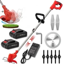 Cordless Electric Weed Lawn Eater Edger Yard Grass String Trimmer Cutter Mower