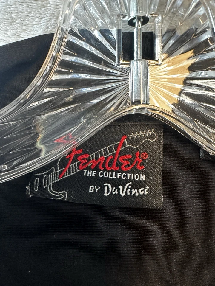 Camisa Rock Vintage Fender The Collection DaVinci Guitar Art Para Hombre L Abotonada Foto 4 de 4