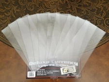 10 Large Semi Rigid DELUXE CURRENCY Banknote HOLDER Protect Sleeve US Dollar BCW