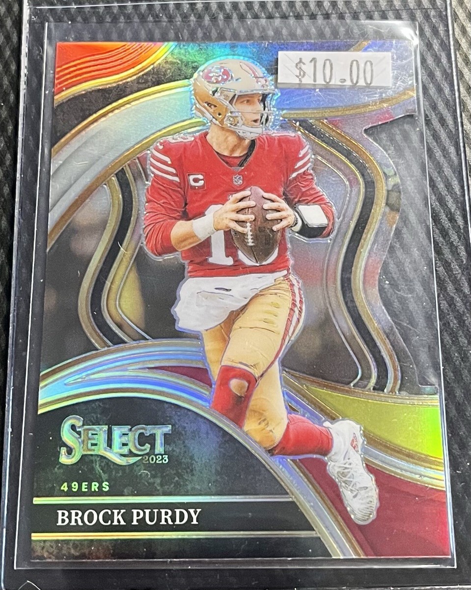 2023 Panini Select Brock Purdy 49ers Club Level Red Yellow Prizm
