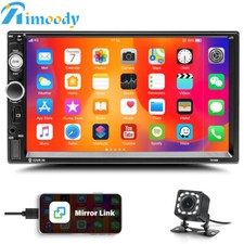 7" Double 2 DIN Car MP5 Player Bluetooth Touch Screen Stereo Radio With Camera
