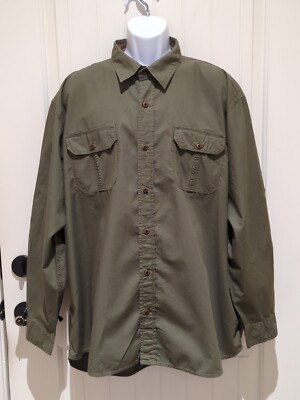 RedHead Mens 2XLT  Khaki Shirt Outdoor Casual Button Up Long Sleeve Pockets