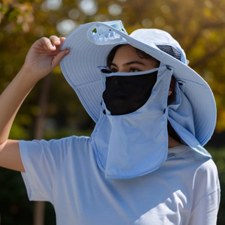  Solar & USB Powered Fan Outdoor Fishing Hat, Sunscreen Sun Hat with Dual Fan - Image 3 of 4