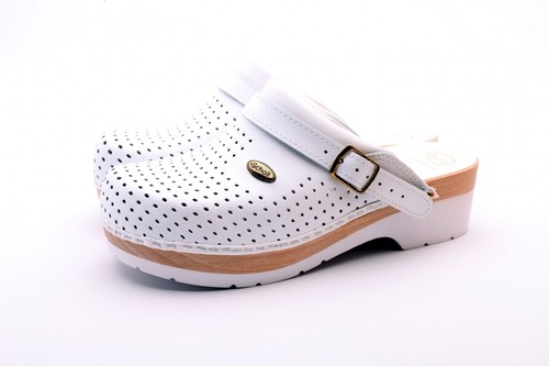 CLOG DR.SCHOLL SUPERCOMFORT ZOCCOLI LEGNO BIANCHI N. 45 ORIGINALE PELLE  BIANCO | eBay