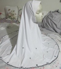 1 Piece Amir hijab embroidery design Scarf Solid color it long to caver yo bust