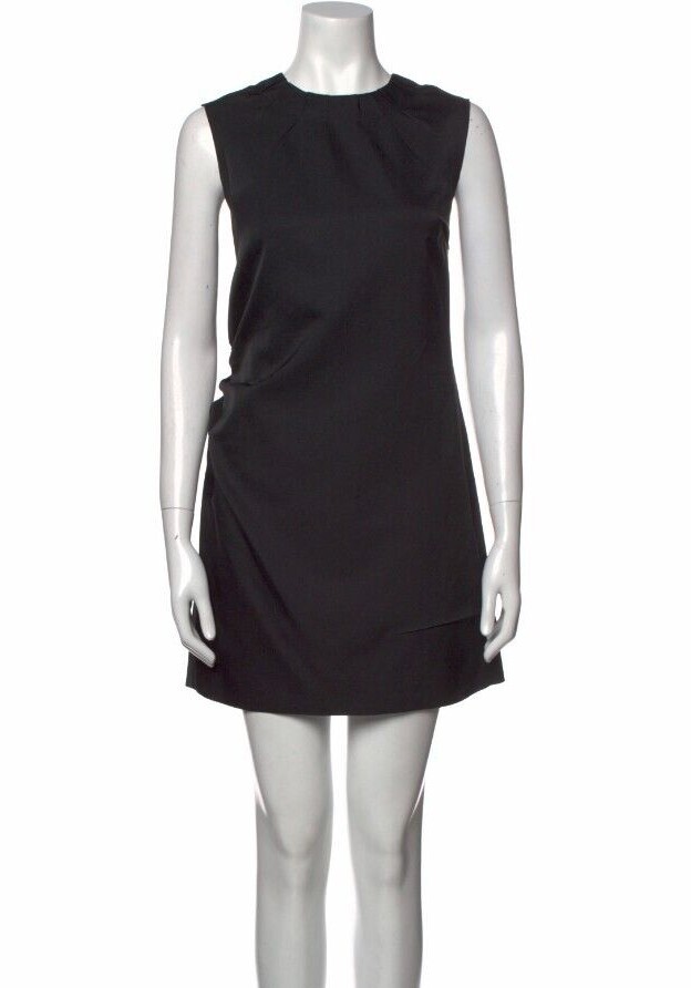 marc jacobs black silk dress Marc Jacobs Strapless Satin Sculptural Mini Flared Dress