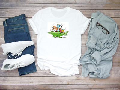 Jetsons Cartoon Zeichentrickserie kurzärmlig weiß Herren-T-Shirt P120