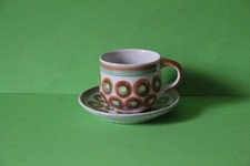 Melitta Ammerland Braune Kreise Kaffeetasse Tasse und Untertasse Untere Gedeck