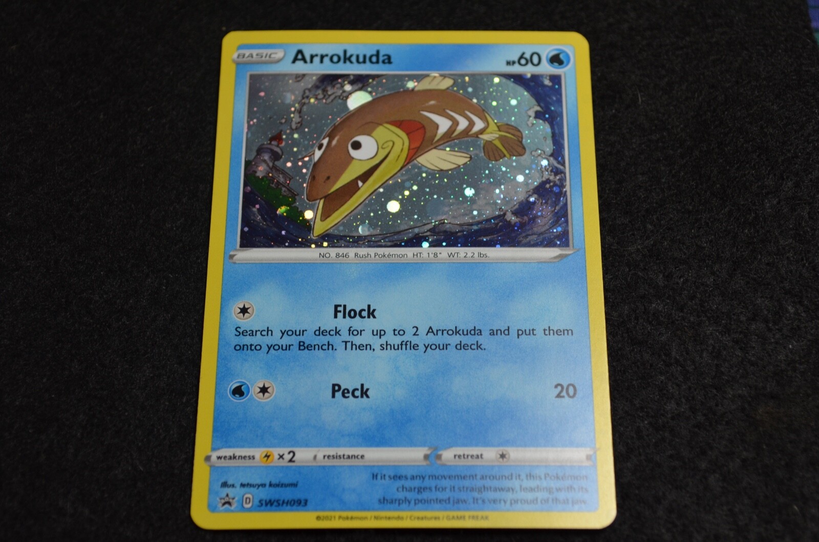 POKEMON SWSH BLACK STAR PROMO HOLOGRAPHIC ARROKUDA SWSH093 NEAR MINT/MINT