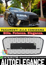 💫Calandra Anteriore Nero Lucido Look RS7 per Audi A7 (4G) Sportback Restyling💫