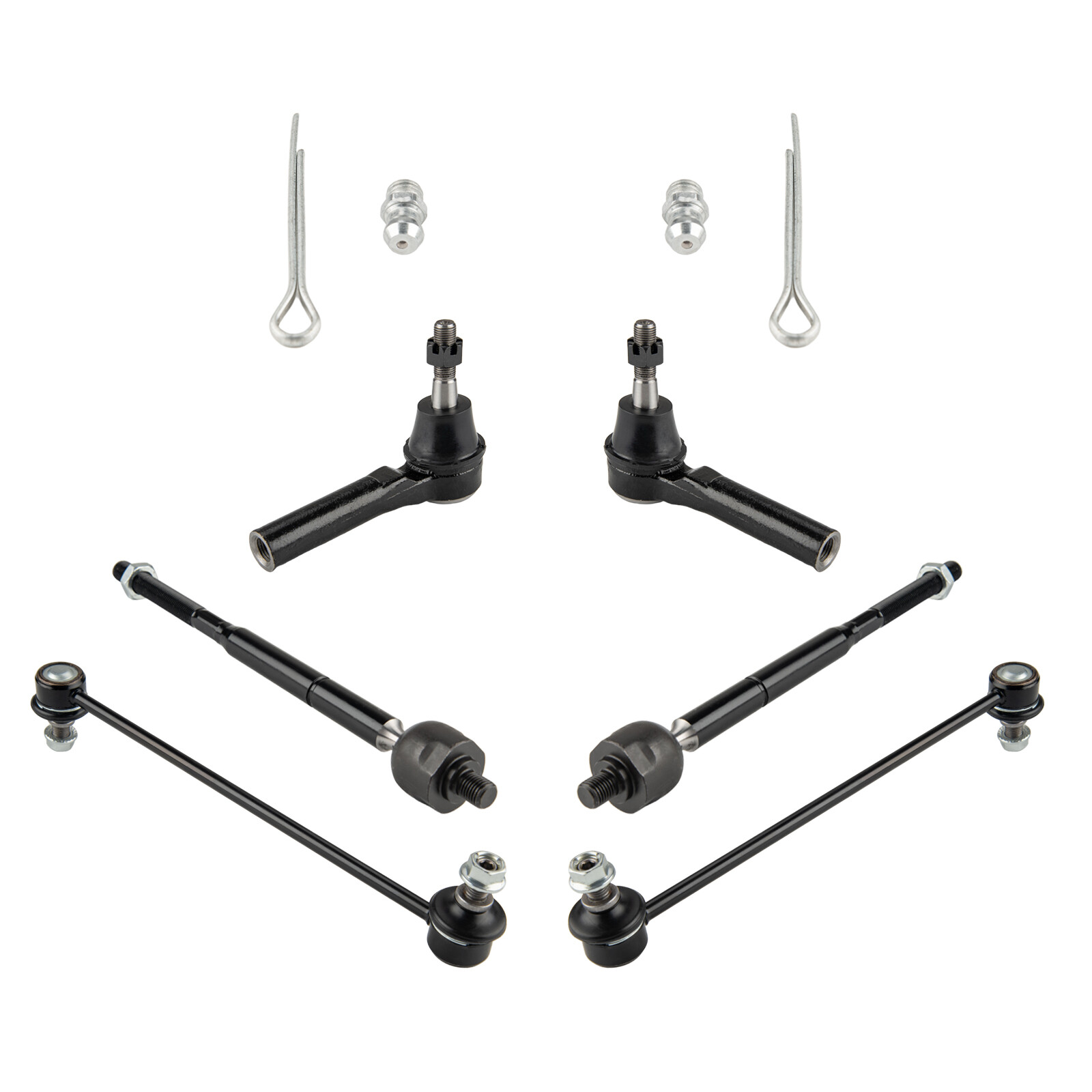 NEW 8X For 07-2012 Dodge Caliber Front Control Arms Tie Rod Sway Bar Suspension