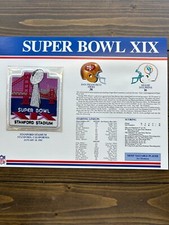 The Official NFL Super Bowl Patch Collection Super Bowl 19 49'ers vs Dolphins