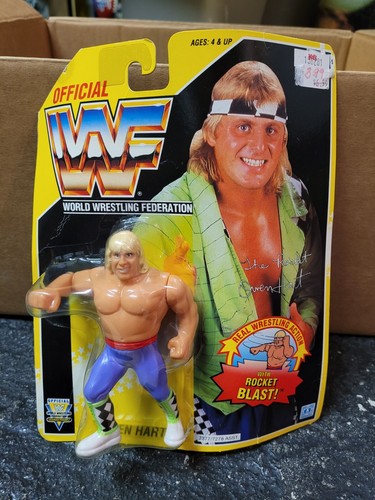 RARE WWF Hasbro Yellow Card Series Owen Hart Wrest...