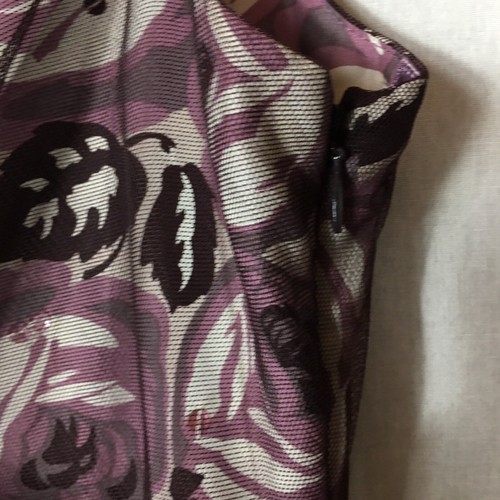 Coast Dress Purple Silk Floral Netting Overlay Sequins Side Zipper V Neck Event - Picture 7 of 18
