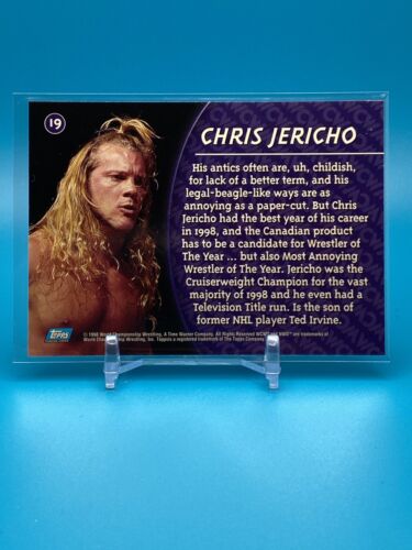 1998 Topps WCW/nWo Chris Jericho Rookie Card RC #19 - Foto 2 di 2
