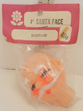 3" Santa Face Plastic Doll Head Vintage Franks Nursery 15.2/70128