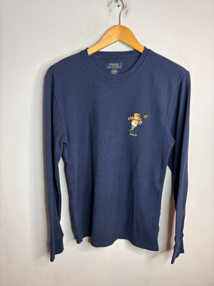 Polo Ralph Lauren Long Sleeve Waffle Knit Thermal Bear Men's M