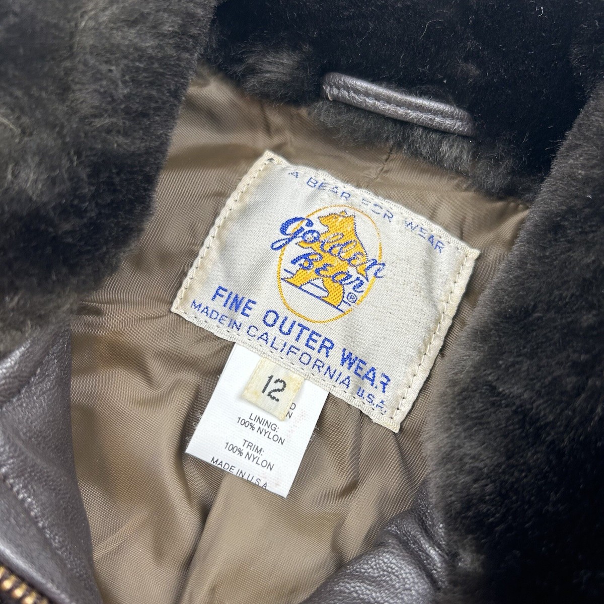 70s USA製　golden bear A-2 leather jacket Leather A-2 Jacket - Noah