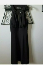 WHBM Little Black Dress Women SZ 2 Wedding Bridesmaid Sleeveless Worn 1X Goth.