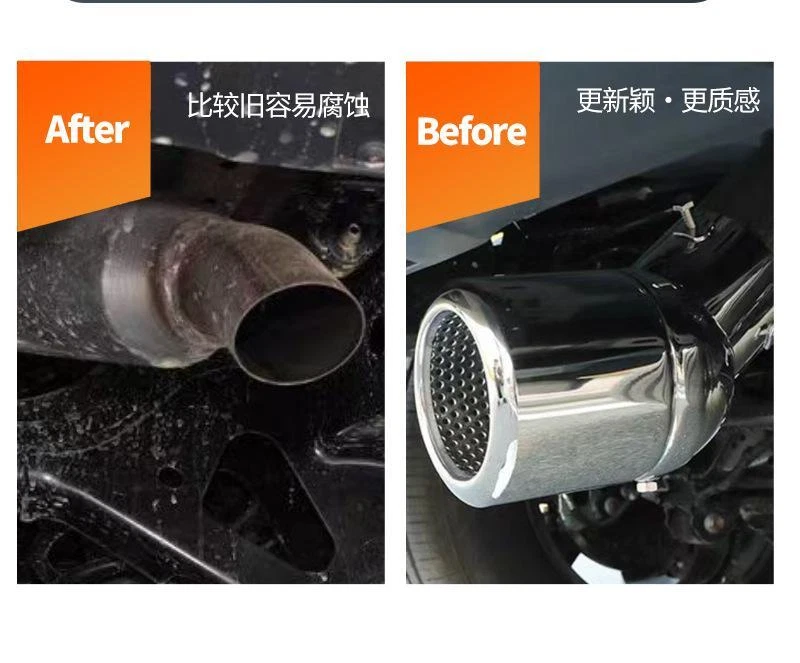 Rear Exhaust Tip Muffler Tailpipe For 08-25 Jeep Wrangler Rubicon Sport Black 1P - Image 2 of 3