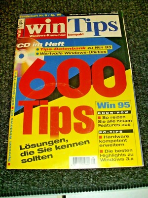 Win Tips Windows-Know-how kompakt Sonderheft Nr. 8/96 Tips-Datenbank zu Win95