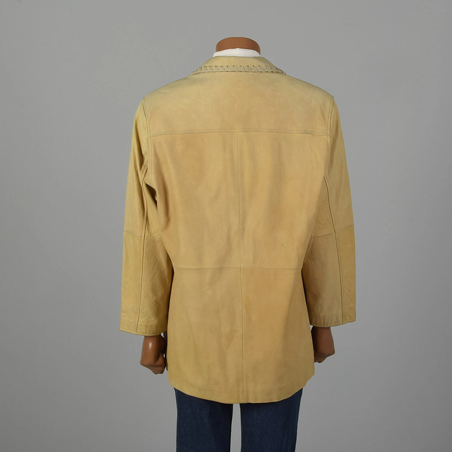  1990s blazer style whip stitch trim vtg jacket