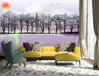 3D Sunset Branches G6309 Wallpaper Wall Murals Removable Self-adhesive Honey