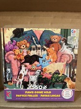 Ceaco Paws Gone Wild 550 Piece Dog Theme Jigsaw Puzzle With Poster Complete