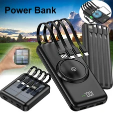 900000mAh Portable Wireless Power Bank Backup Fast Charger USB External Battery