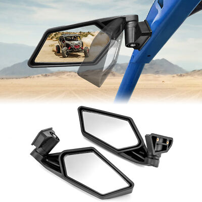WSAYS UTV Foldable Automatic Reset Side Mirrors For Can Am Maverick X3 / X3 Max